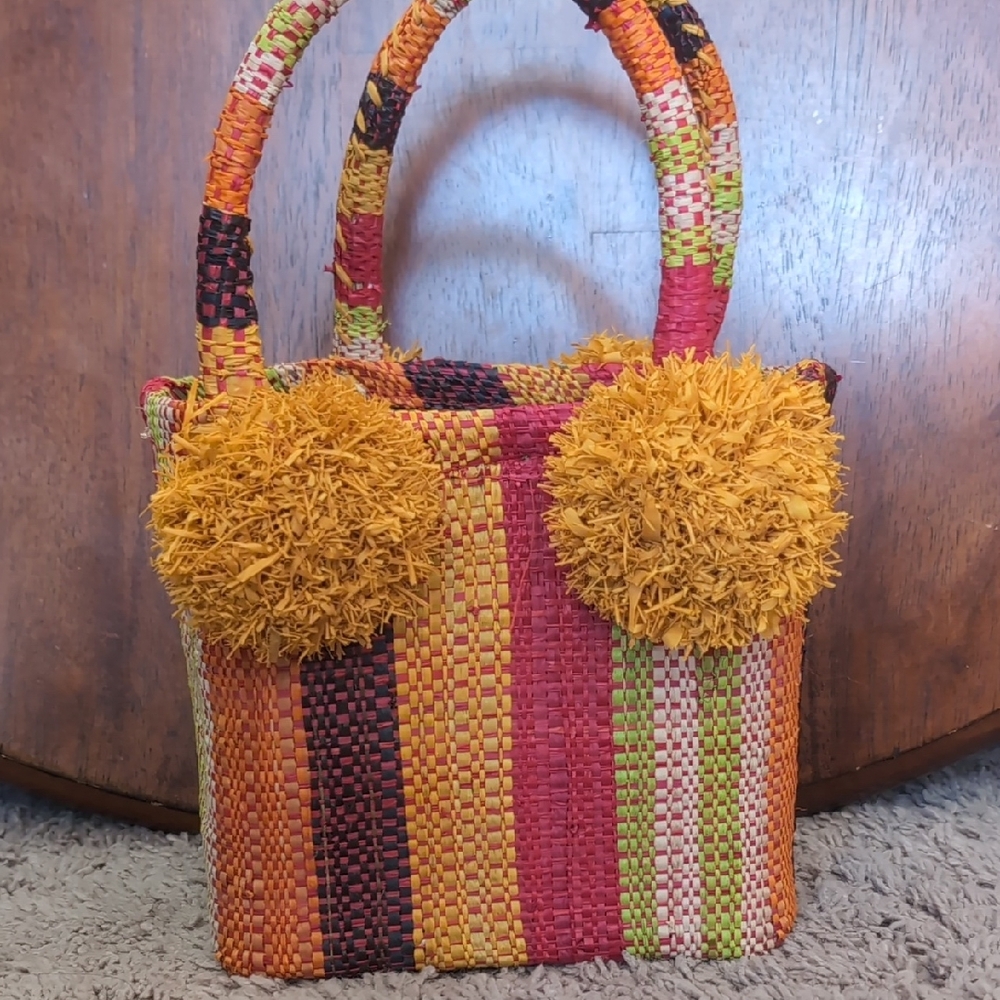 Colorful Woven Tote Bag